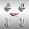 Service Caster 5 Inch 316SS Gray Polyurethane Swivel Top Plate Caster Brake 2 Rigid SCC, 2PK SCC-SS31620S514-PPUB-TLB-2-R-2 - alternate 3